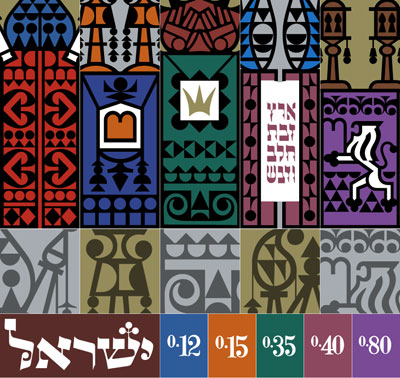Israeli 1967 stamps details